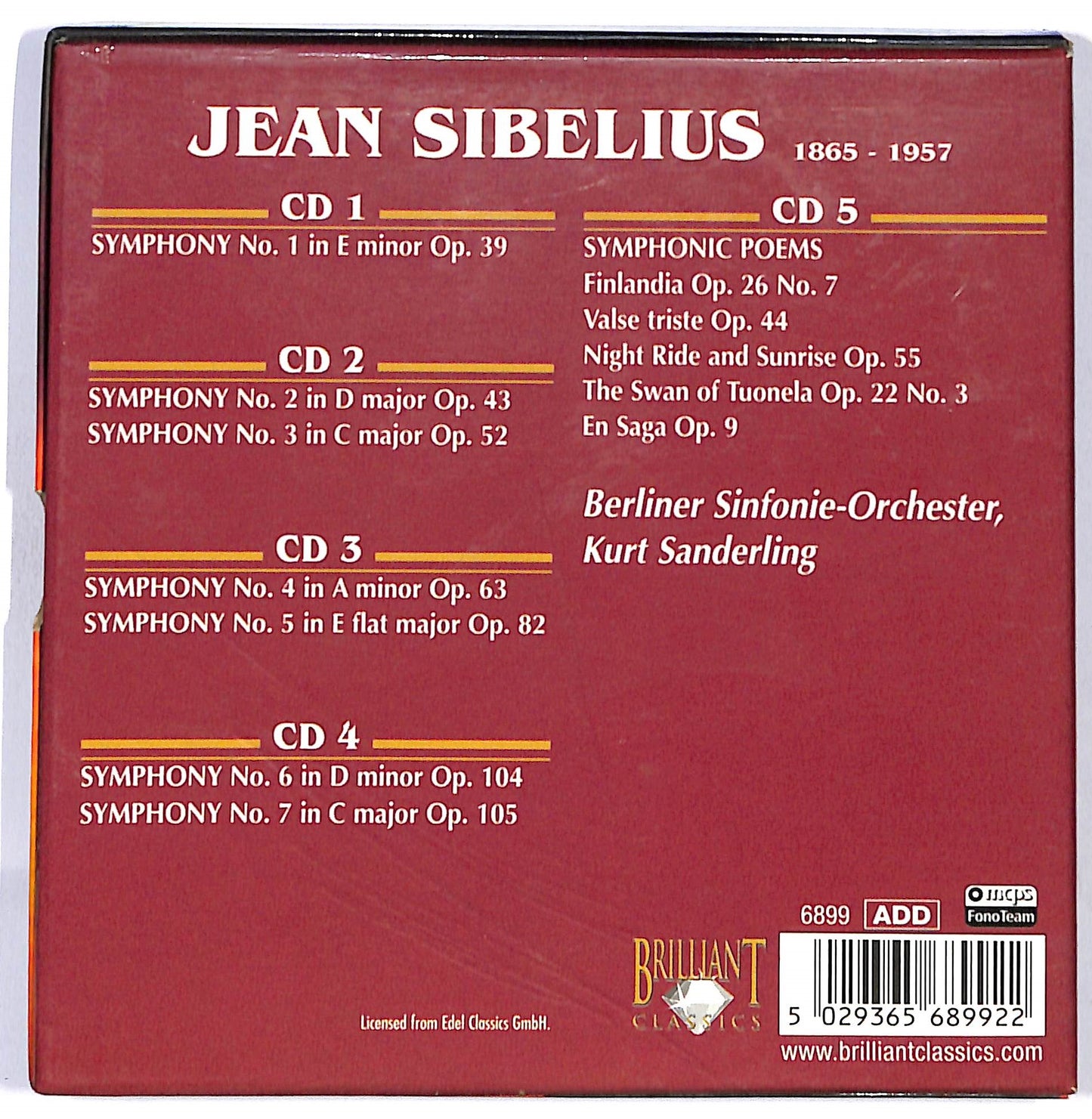 EBOND Symphonies (Complete) DIGIPACK CD CD120961