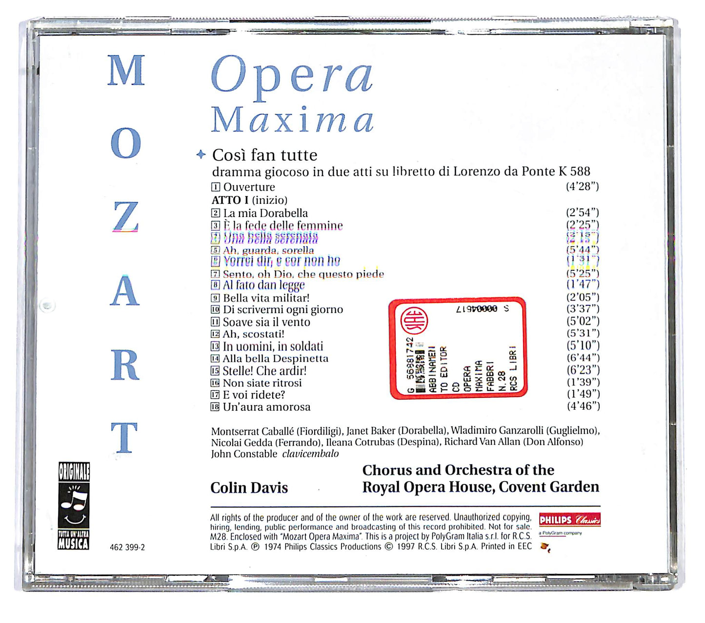 EBOND Mozart - Cosi Fanno Tutte CD CD121013