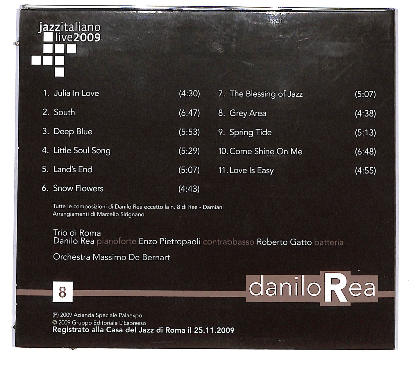 EBOND Danilo Rea - Jazzitaliano Live 2009 Vol 8 EDITORIALE CD CD121041