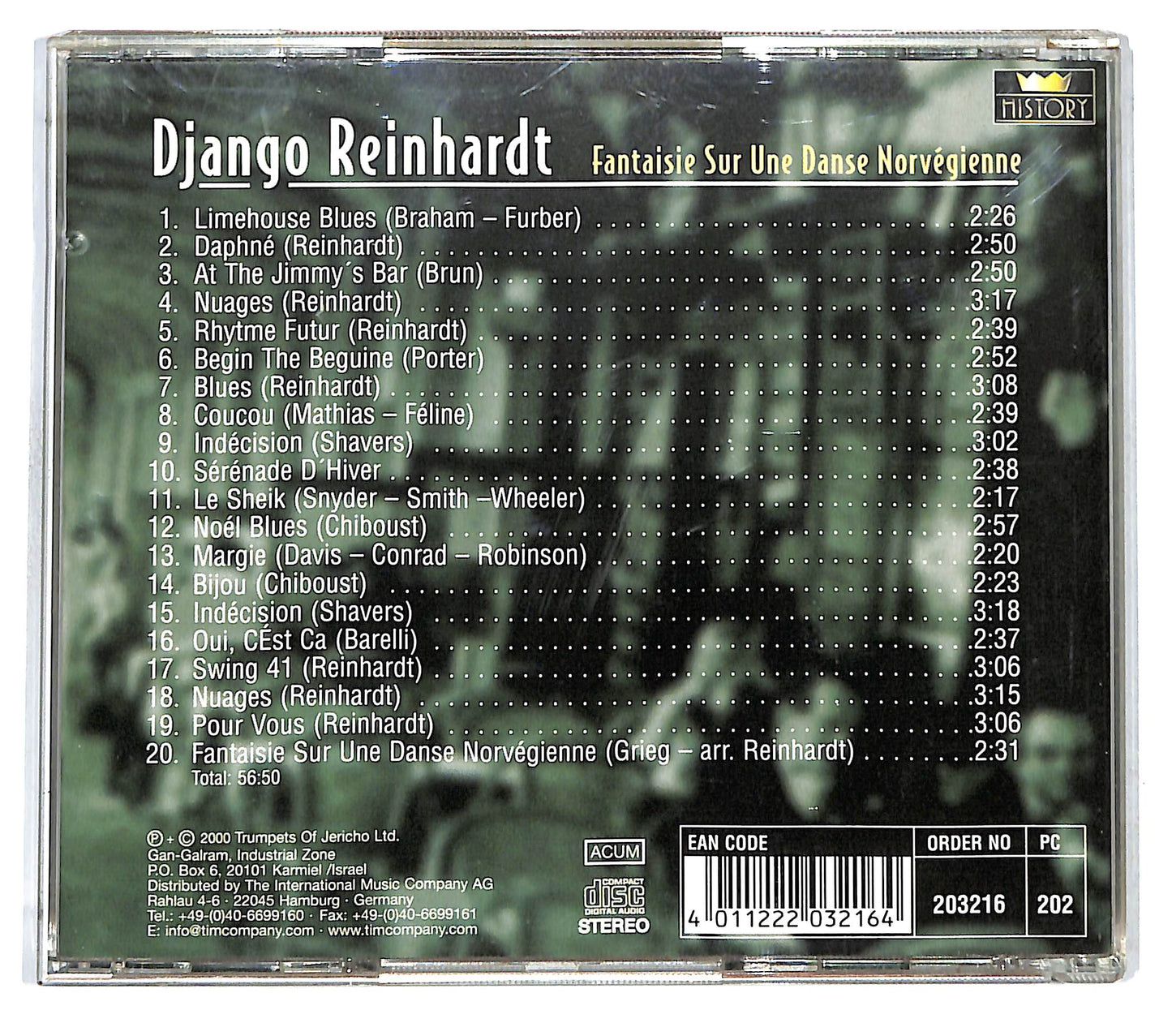 EBOND Django Reinhardt - Fantaisie Sur Une Danse Norvegienne CD CD121059