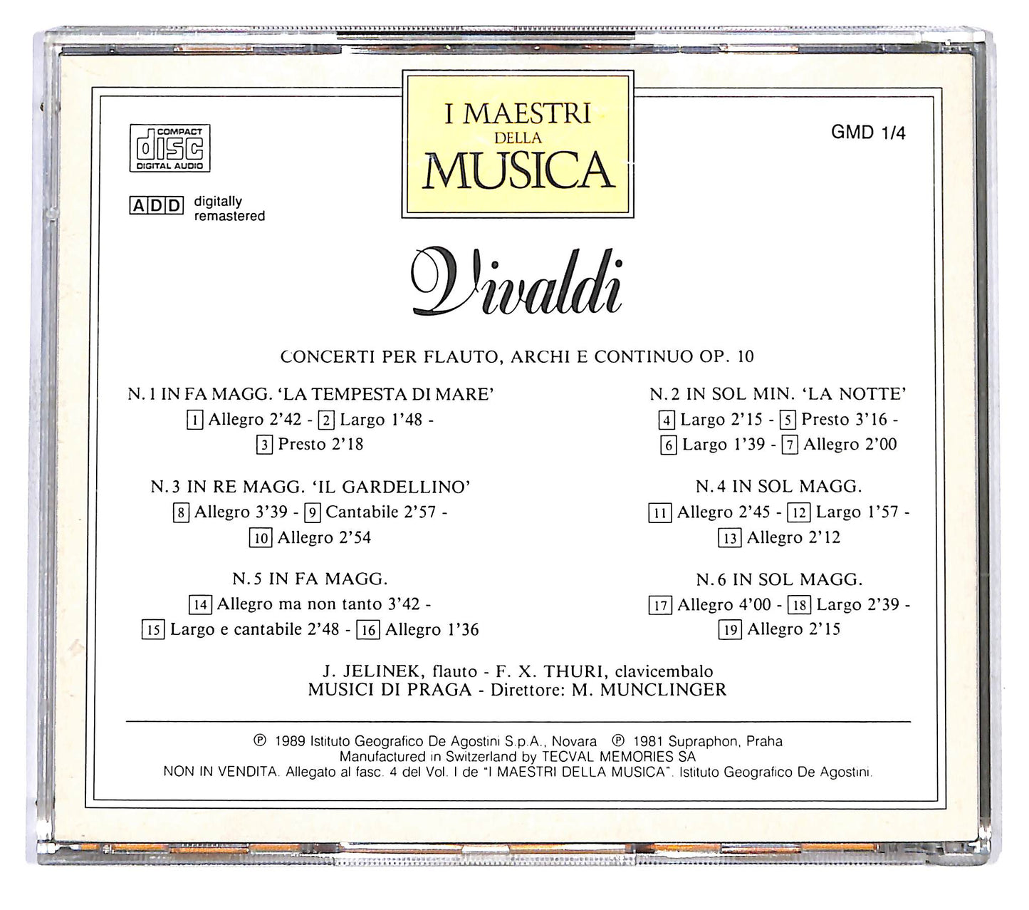 EBOND Vivaldi - 6 Concerti Per Flauto, Archi E Continuo Op. 10 CD CD121066