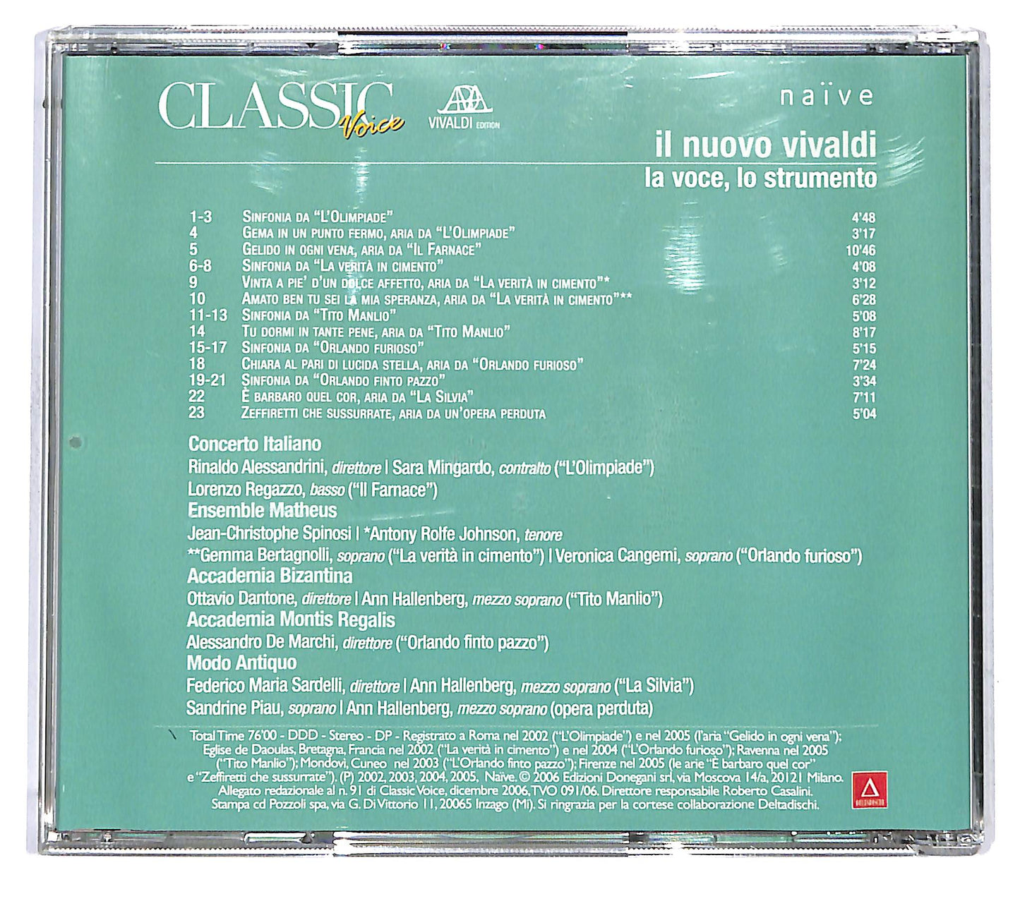 EBOND Il Nuovo Vivaldi - la Voce, Lo Strumento CD CD121106