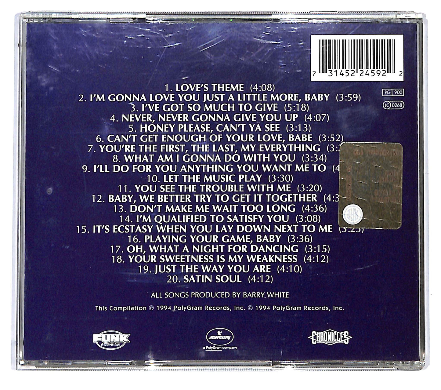 EBOND Barry White - All-Time Greatest Hits CD CD121130