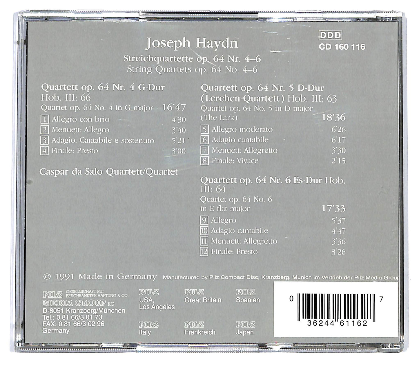 EBOND Joseph Haydn - Streichquartette Op.64 Nr. 4-6 CD CD121159