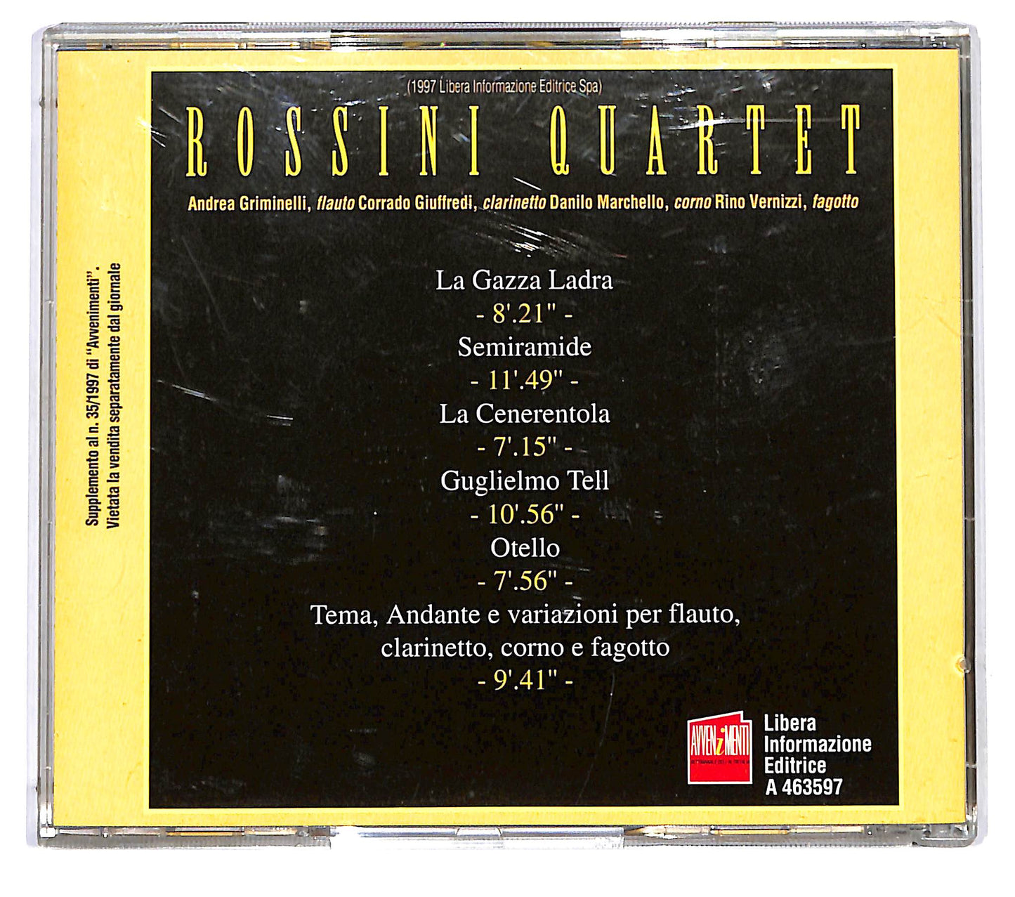 EBOND Rossini Quartet - Le Piu Belle Arie Rossiniane CD CD121307