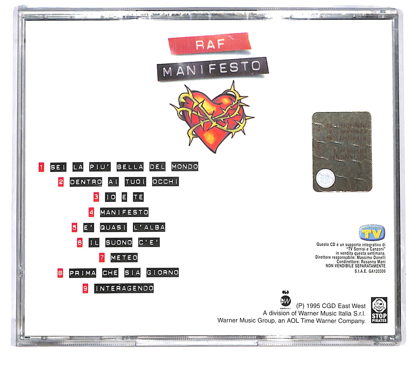 EBOND Raf - Manifesto EDITORIALE CD CD121318