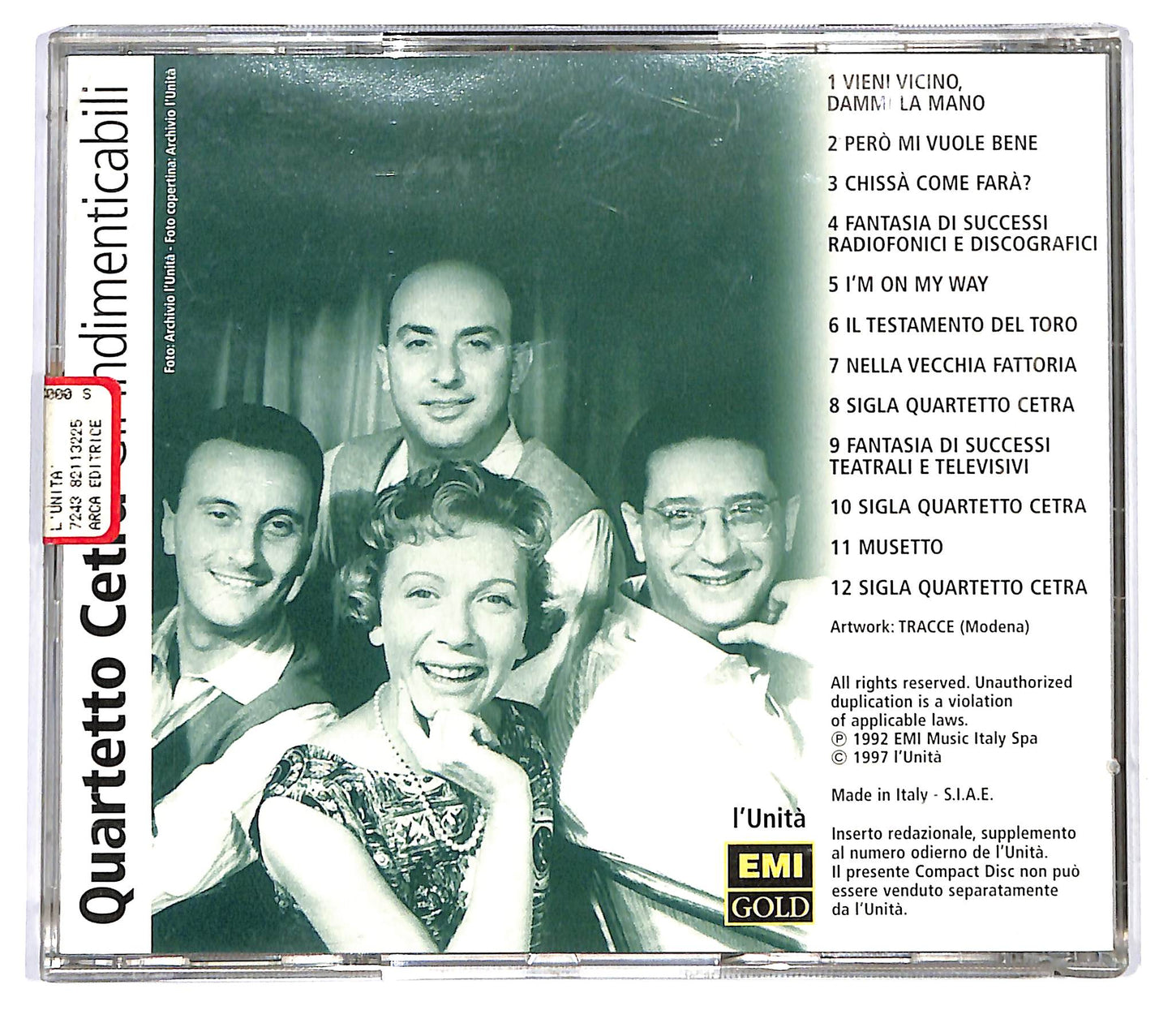 EBOND Quartetto Cetra - Gli Indimenticabili EDITORIALE CD CD121319