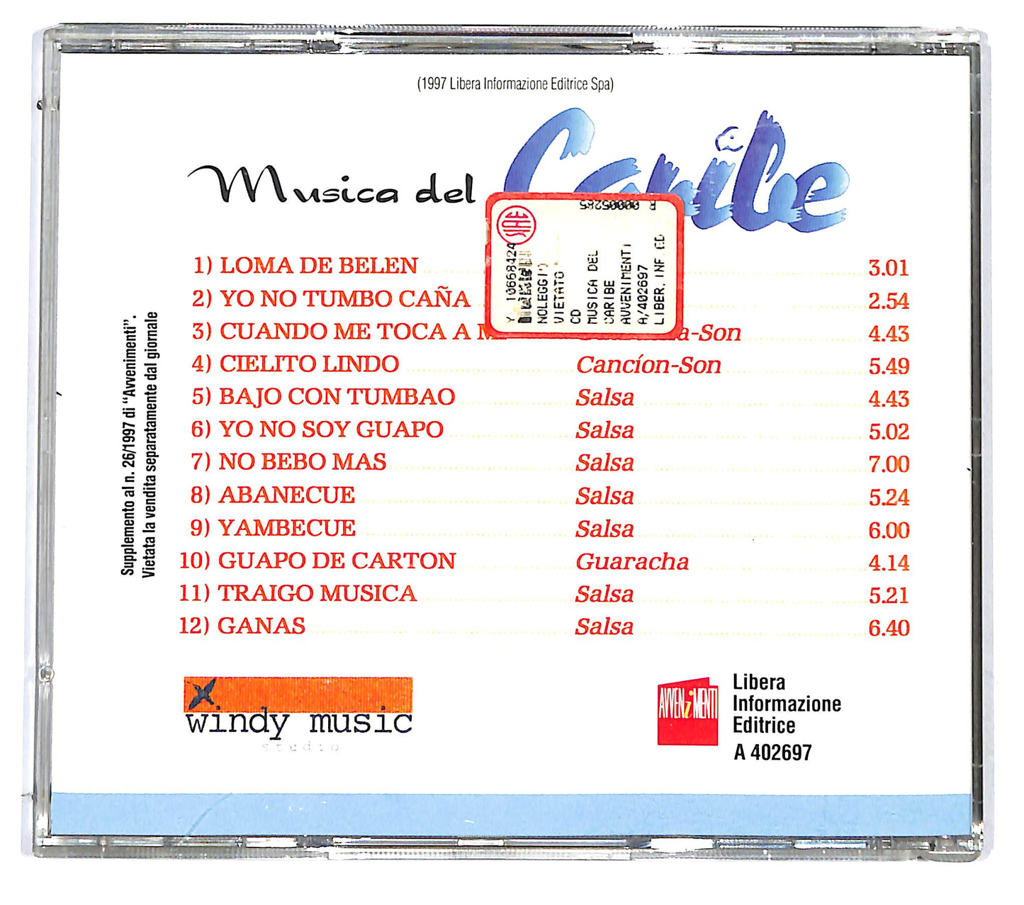 EBOND Musica Del Caribe Dal Son Alla Salsa Afrocubana EDITORIALE CD CD121329