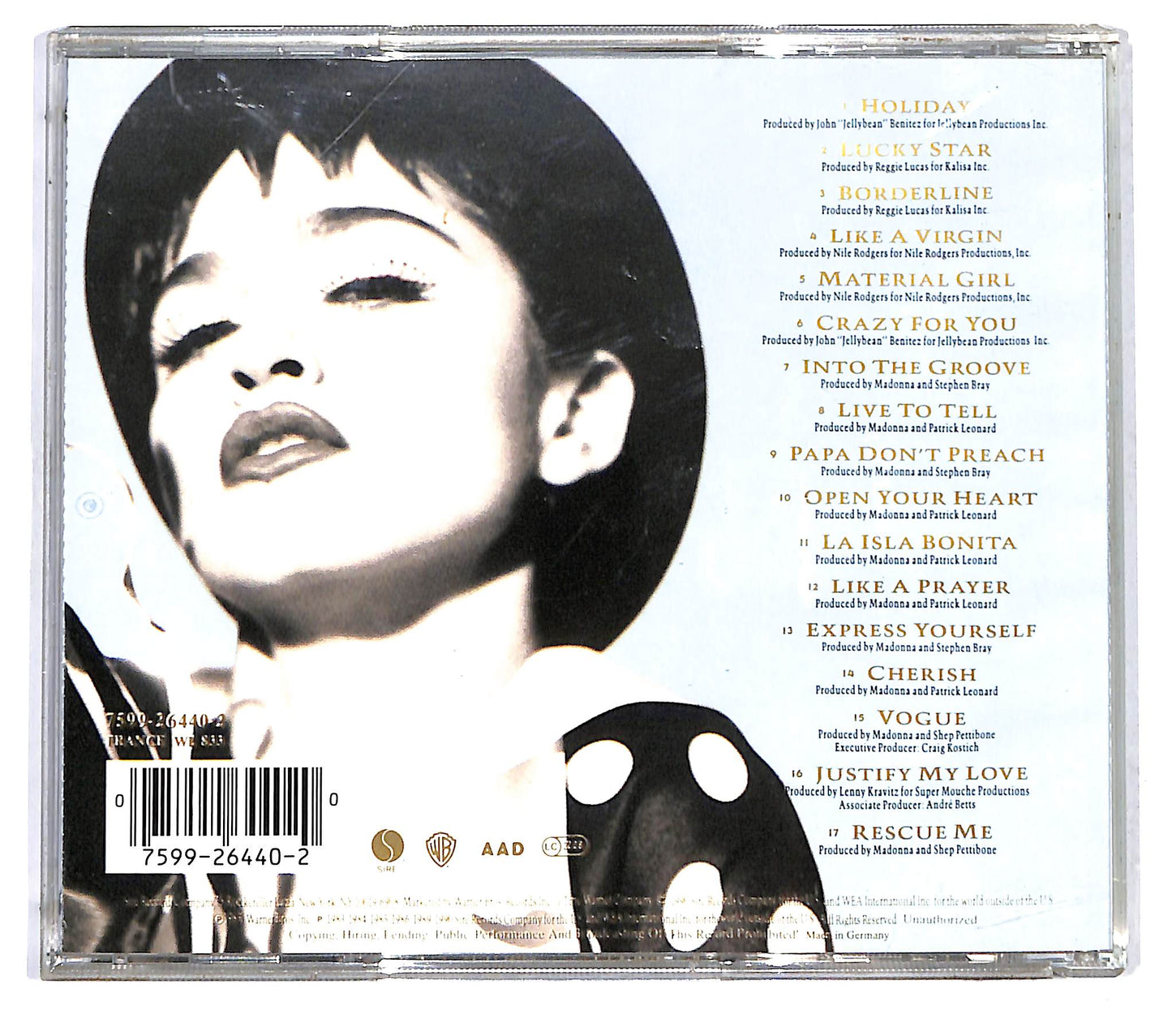 EBOND Madonna - The Immaculate Collection CD CD121421