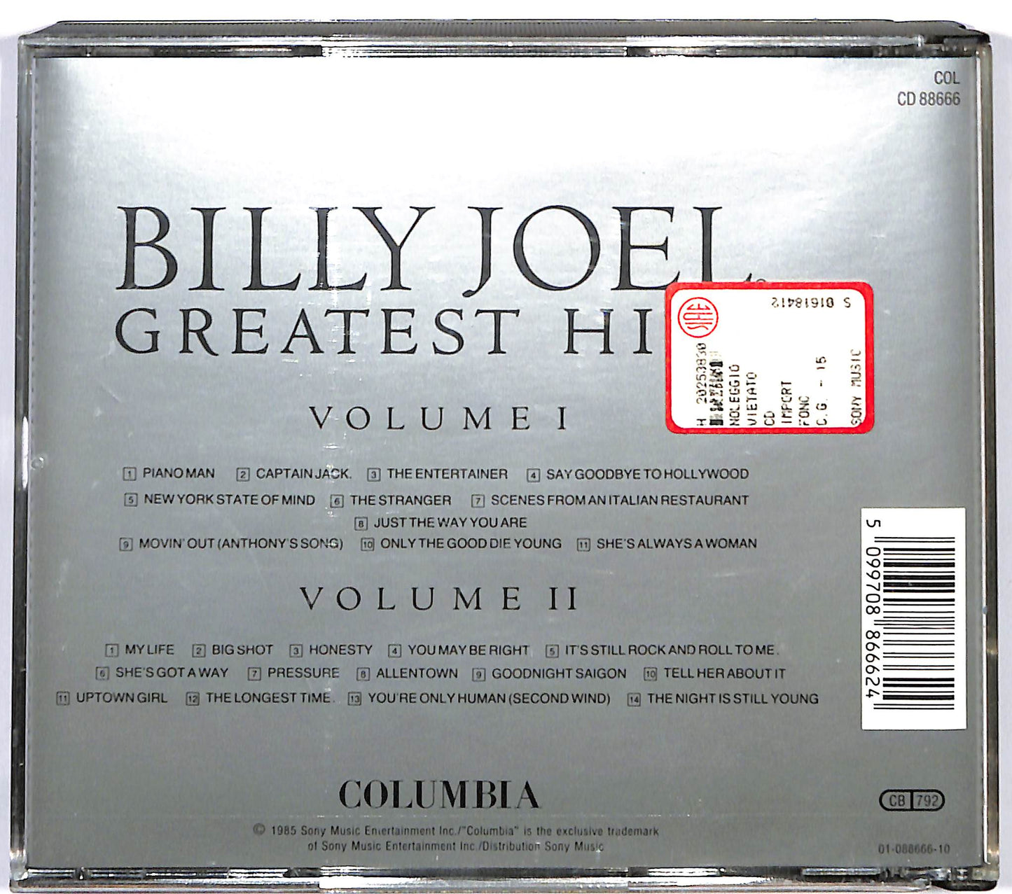EBOND Billy Joel - Greatest Hits Volume I & Volume II CD CD121830