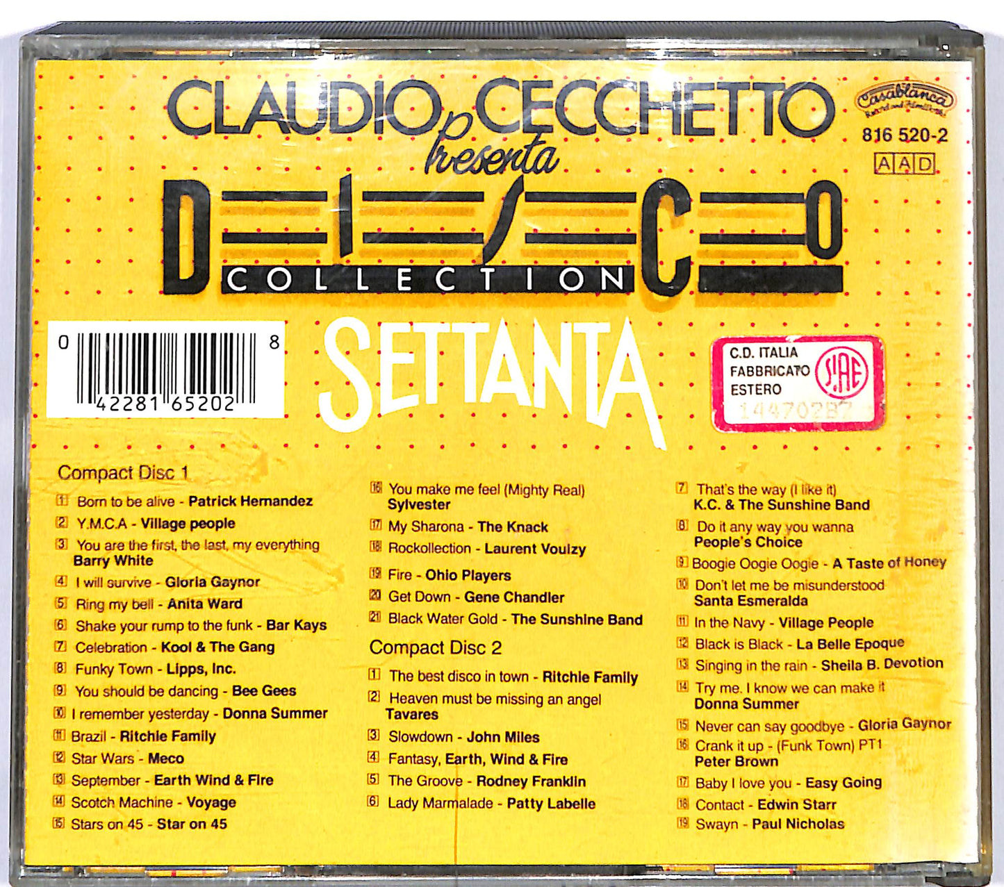 EBOND Claudio Cecchetto - Disco 70 Collection (Settanta) CD CD121851