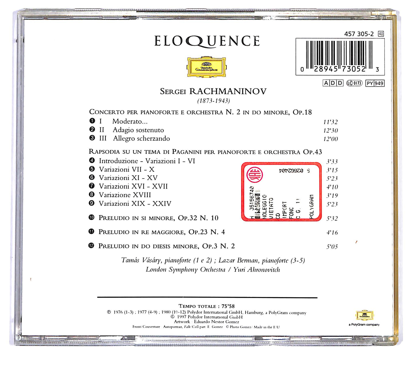 EBOND Rachmaninov– Concerto Per Pianoforte No.2 CD CD121852