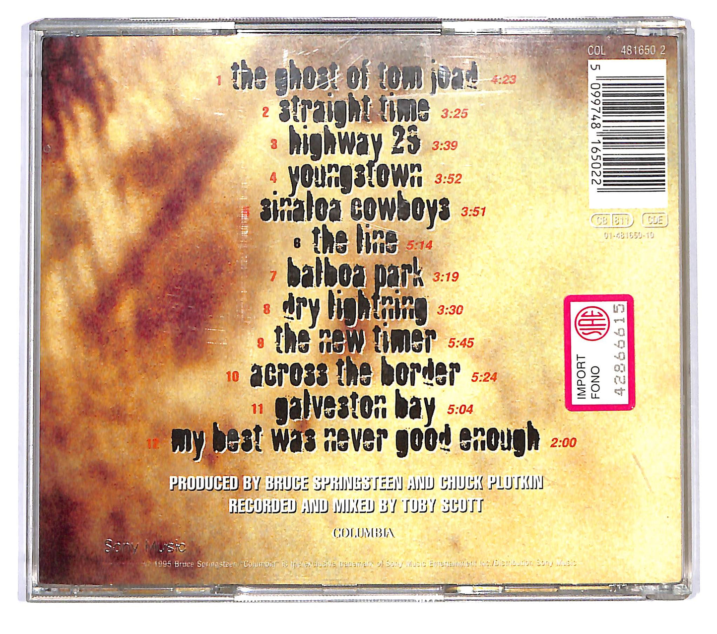 EBOND Bruce Springsteen - The Ghost Of Tom Joad CD CD121938