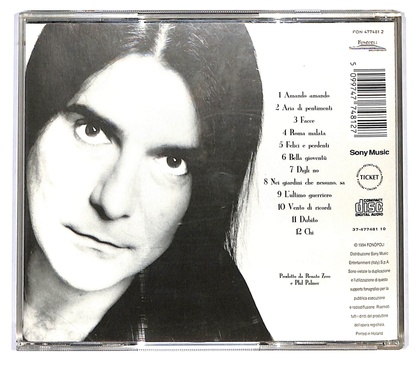 EBOND Renato Zero - L'Imperfetto CD CD121961