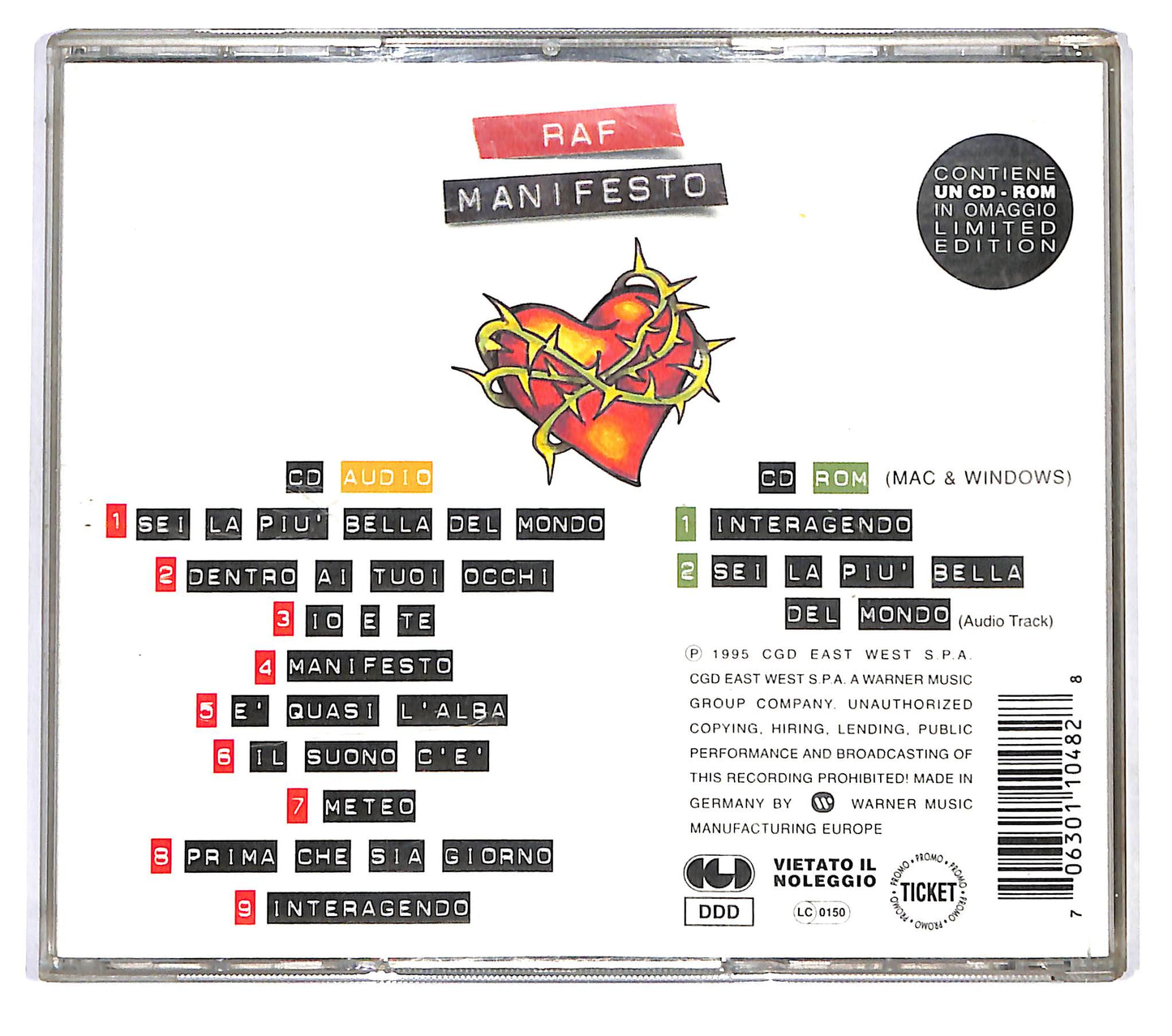 EBOND Raf - Manifesto CD CD122003