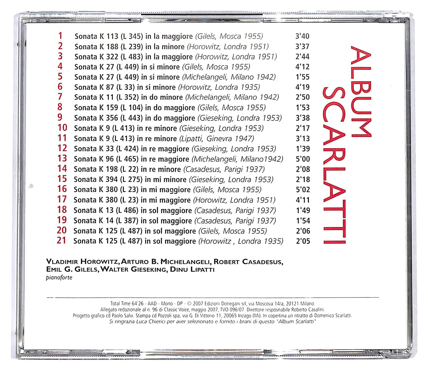 EBOND Alain Planes - Scarlatti: Integrale Delle Sonate Denominate CD CD122115