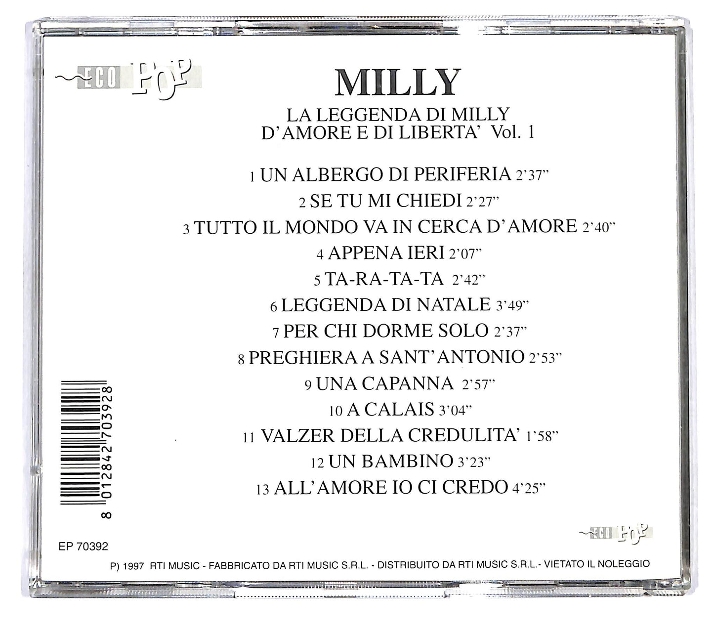 EBOND Milly - La Leggenda Di Milly D'Amore E Di Liberta Vol. 1 CD CD122127