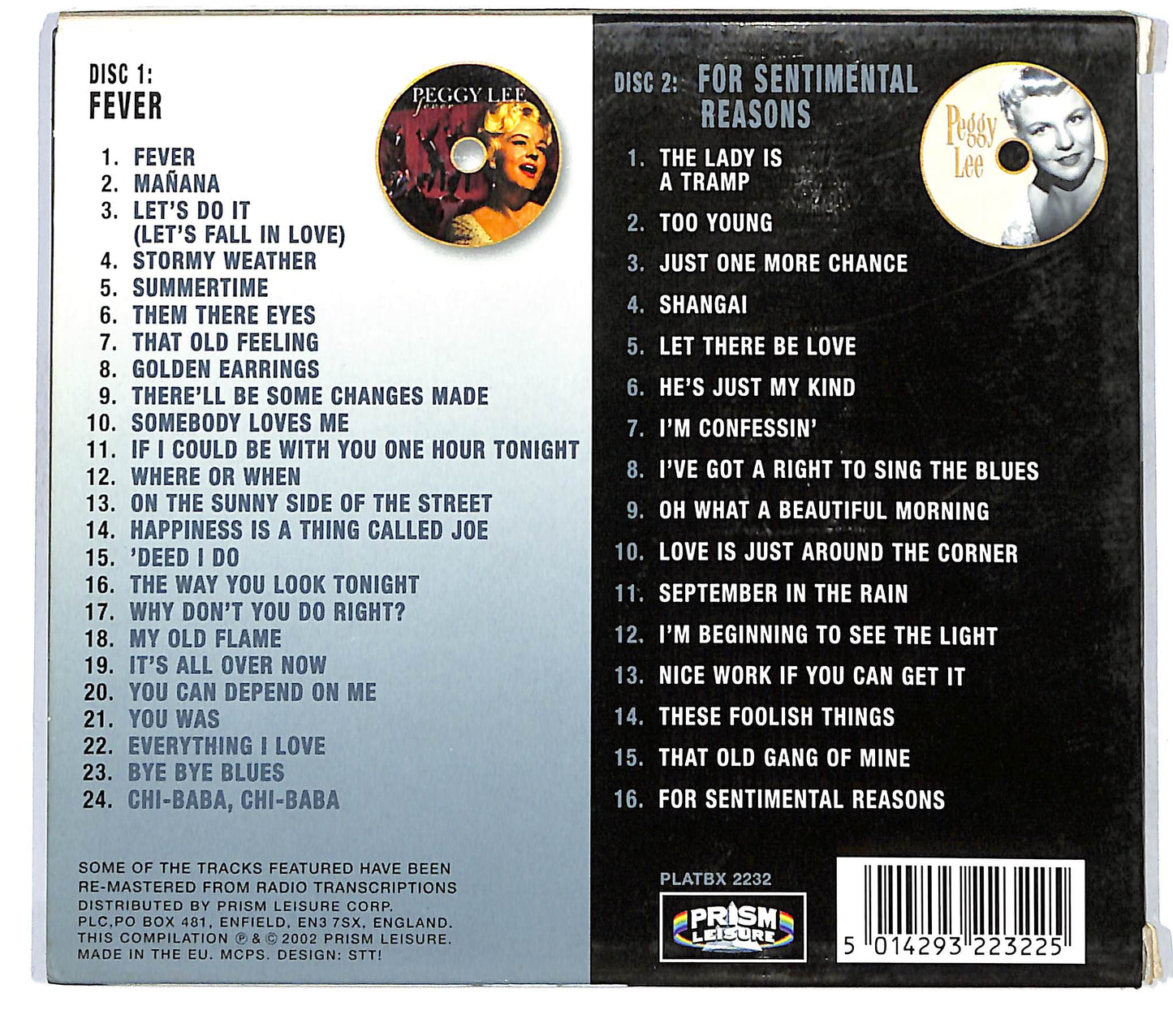 EBOND Peggy Lee - 40 Outstanding Performances CD CD122157