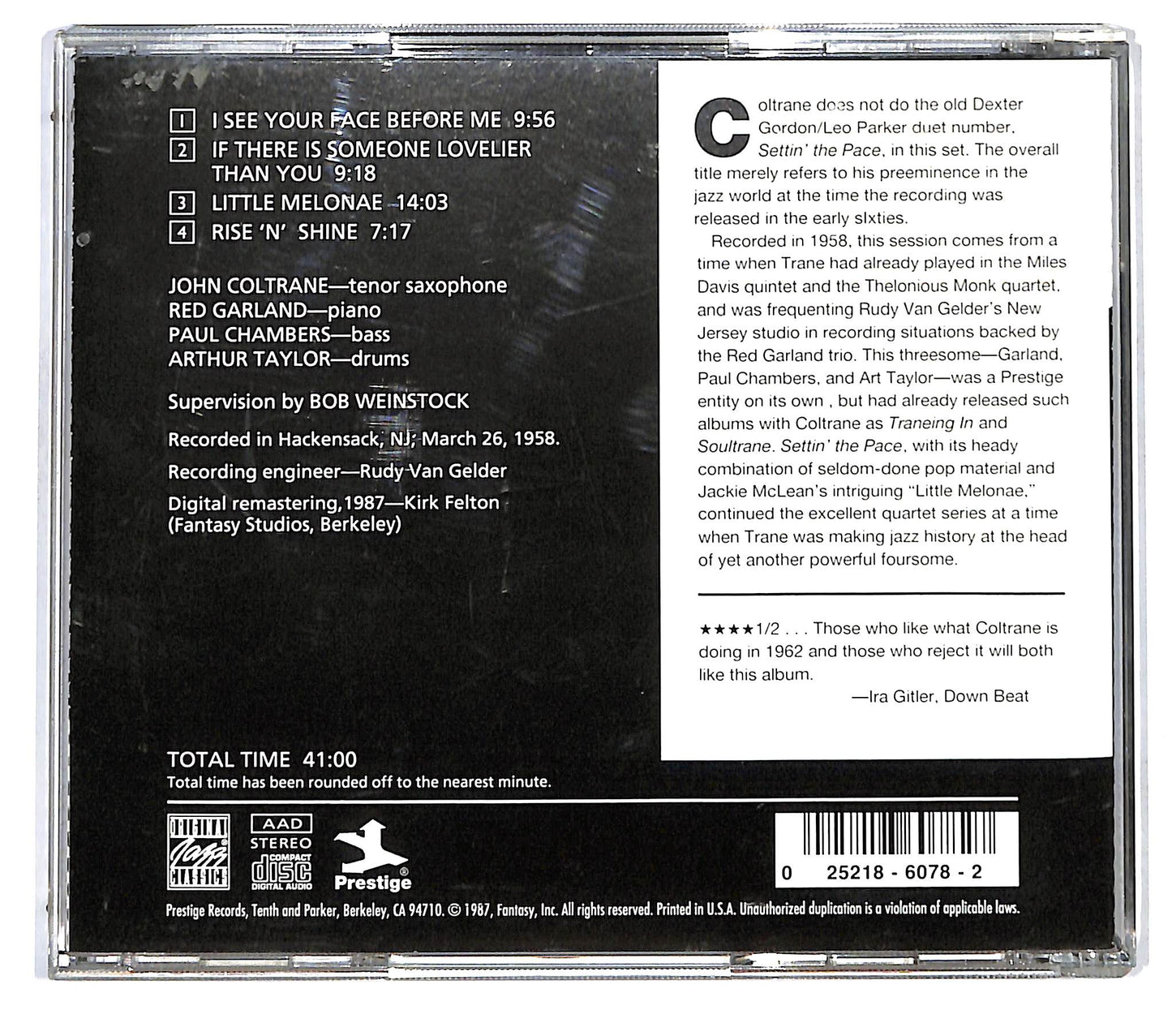 EBOND John Coltrane - Settin' The Pace CD CD122203