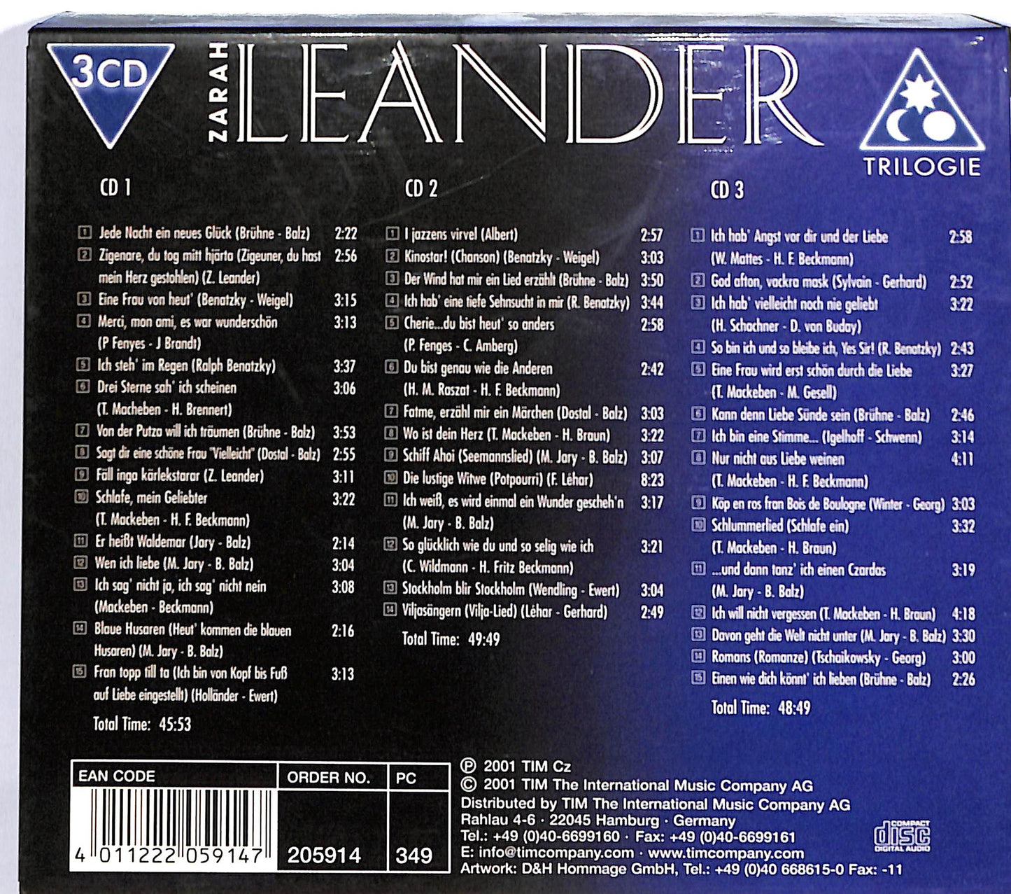 EBOND Zarah Leander - La Femme Fatale CD CD122309