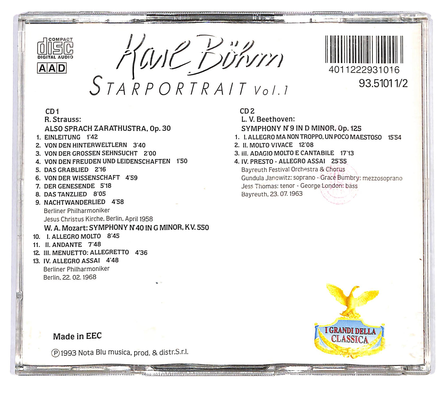 EBOND Karl Bohm - Starportrait Vol. 1 CD CD122311