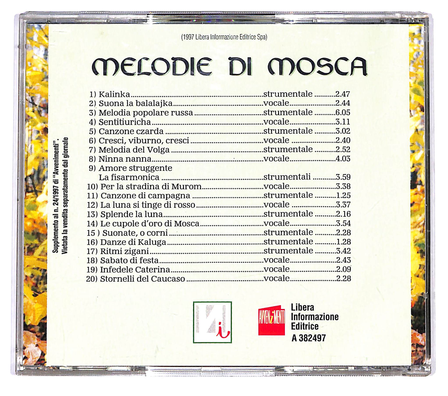 EBOND Balalaika Ensemble Kalinka - Melodie Di Mosca CD CD122331