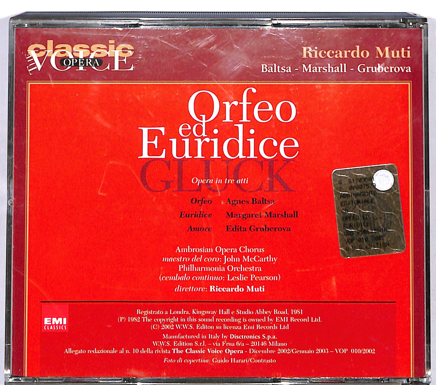 EBOND Gluck - Orfeo Ed Euridice CD CD122335