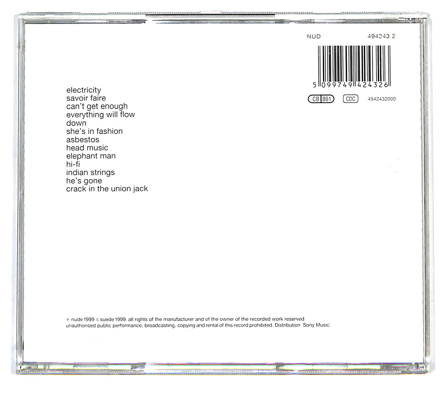 EBOND Suede - Head Music CD CD122403