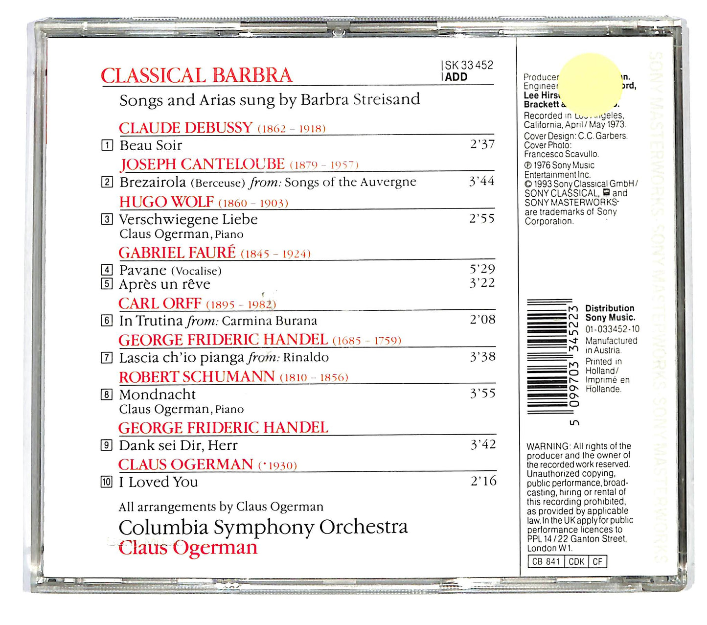 EBOND Barbra Streisand - Classical Barbra CD CD122459