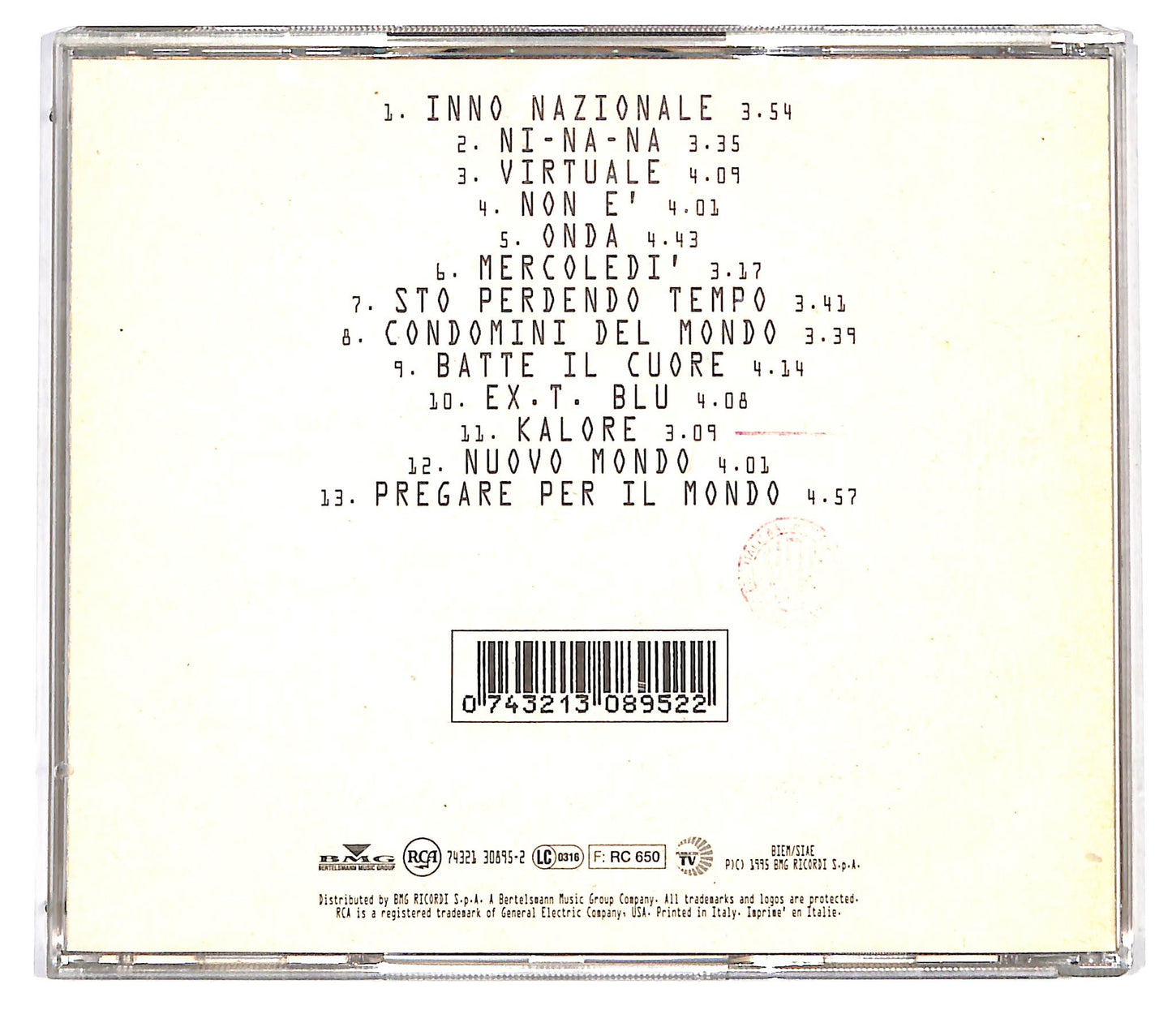 EBOND Luca Carboni - ''Mondo'' CD CD122529