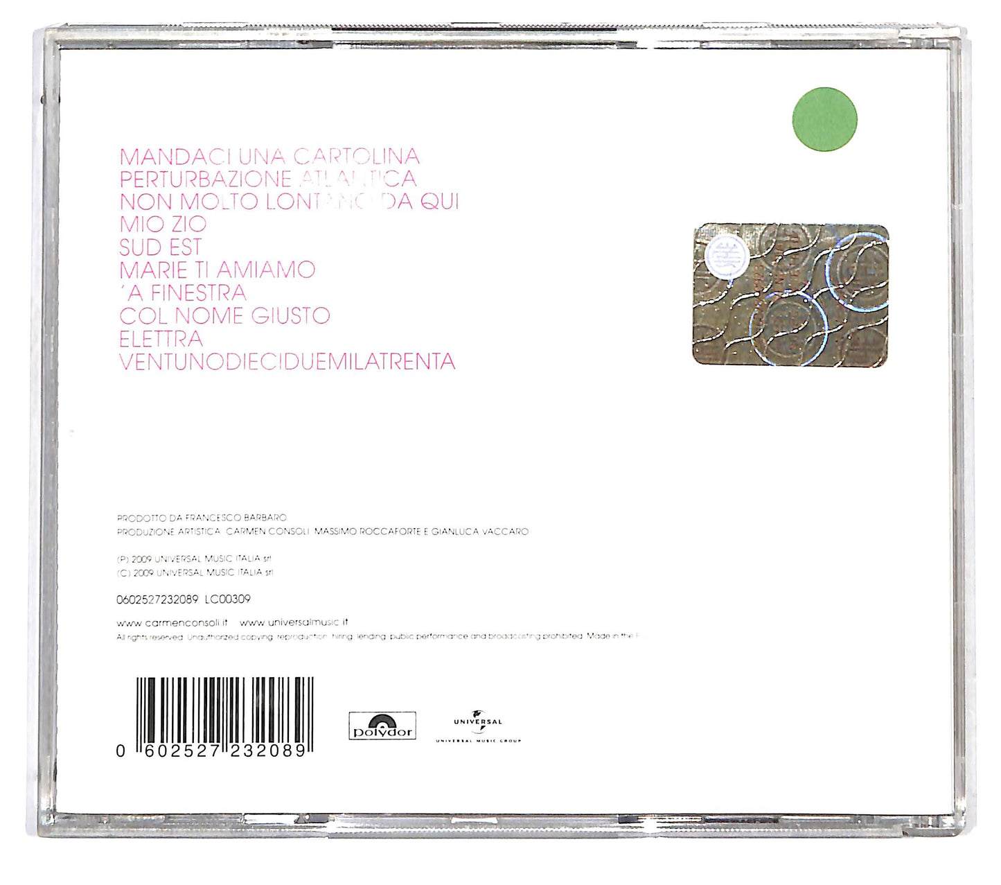 EBOND Carmen Consoli - Elettra CD CD122546