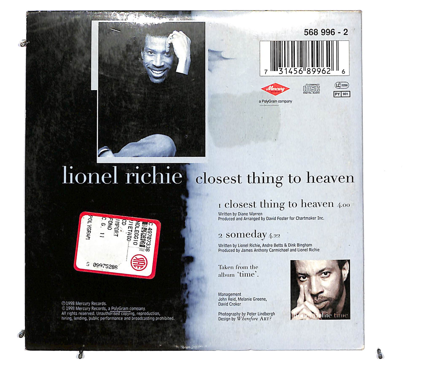 EBOND Lionel Richie - Closest Thing To Heaven CD CD122647