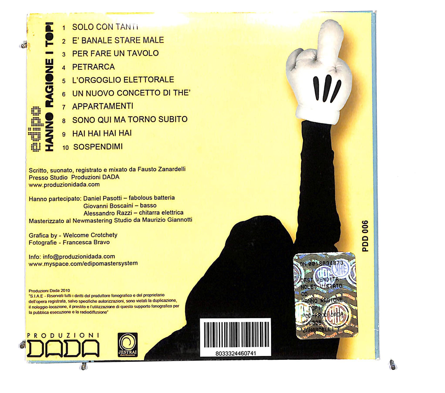 EBOND Edipo - Hanno Ragione I Topi CD CD122648