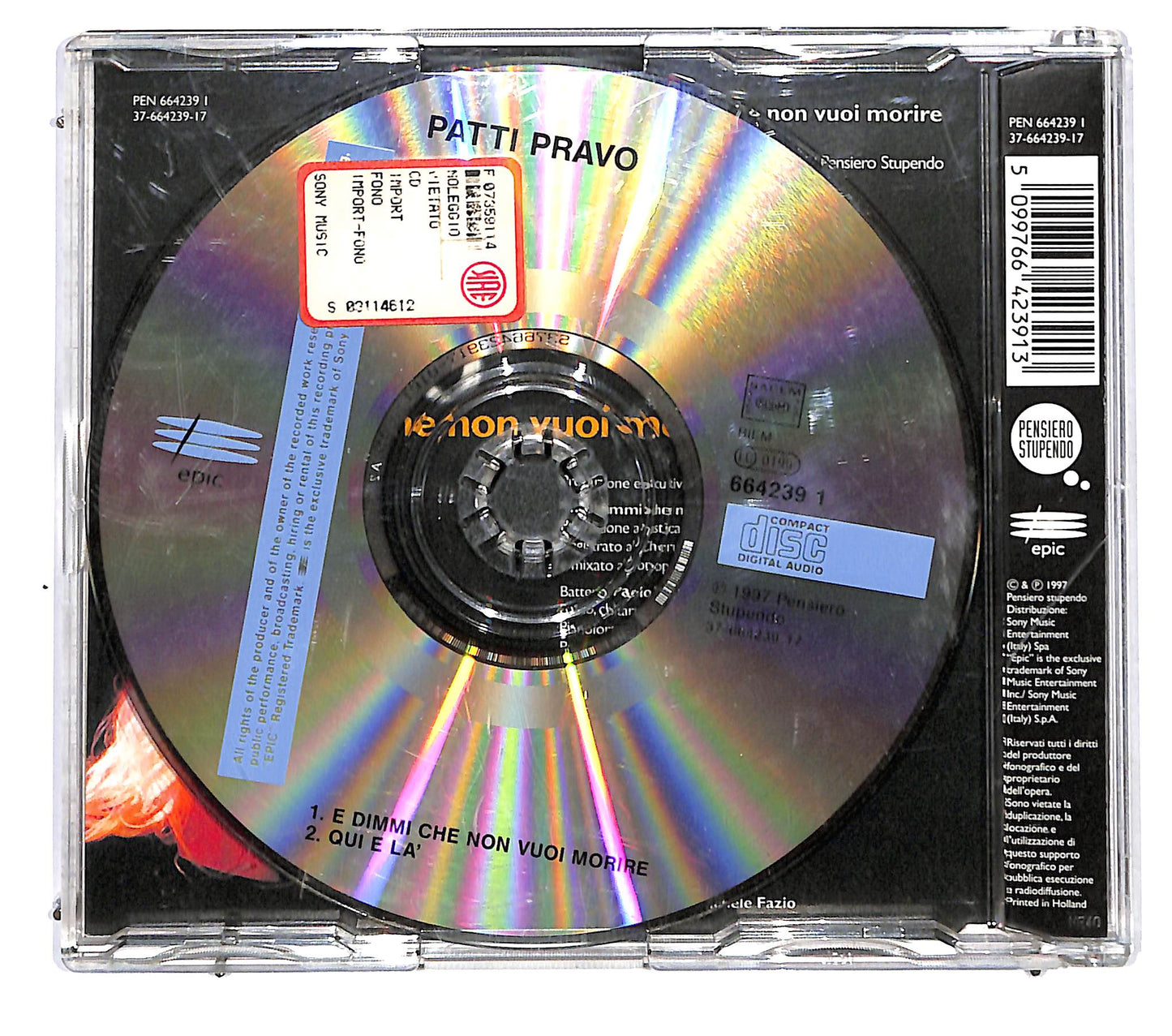 EBOND Patty Pravo - ... E Dimmi Che Non Vuoi Morire CD CD122701