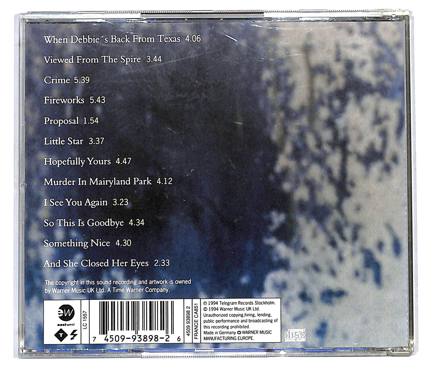 EBOND Stina Nordenstam - And She Closed Her Eyes CD CD122750