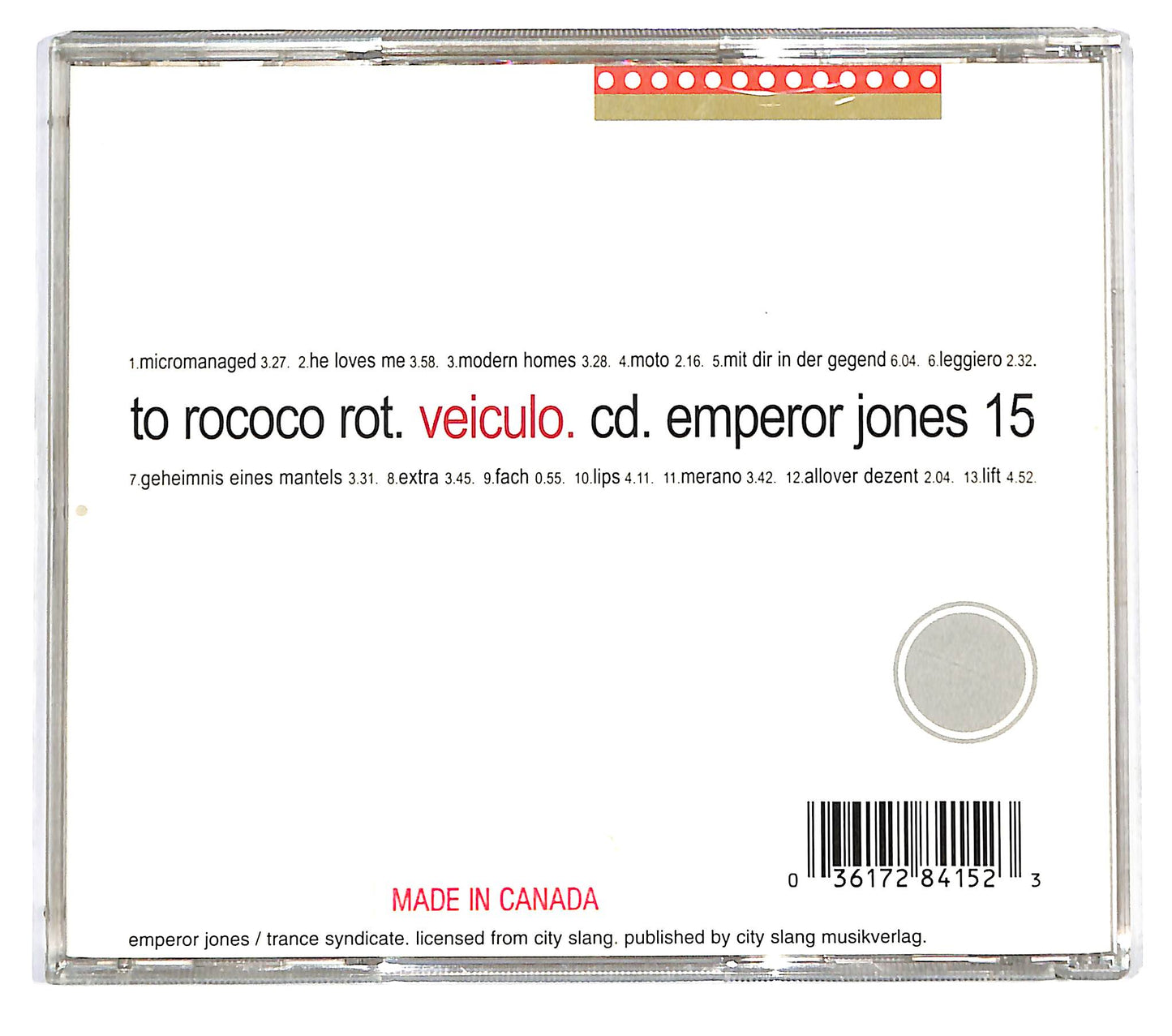 EBOND To Rococo Rot - Veiculo CD CD122810