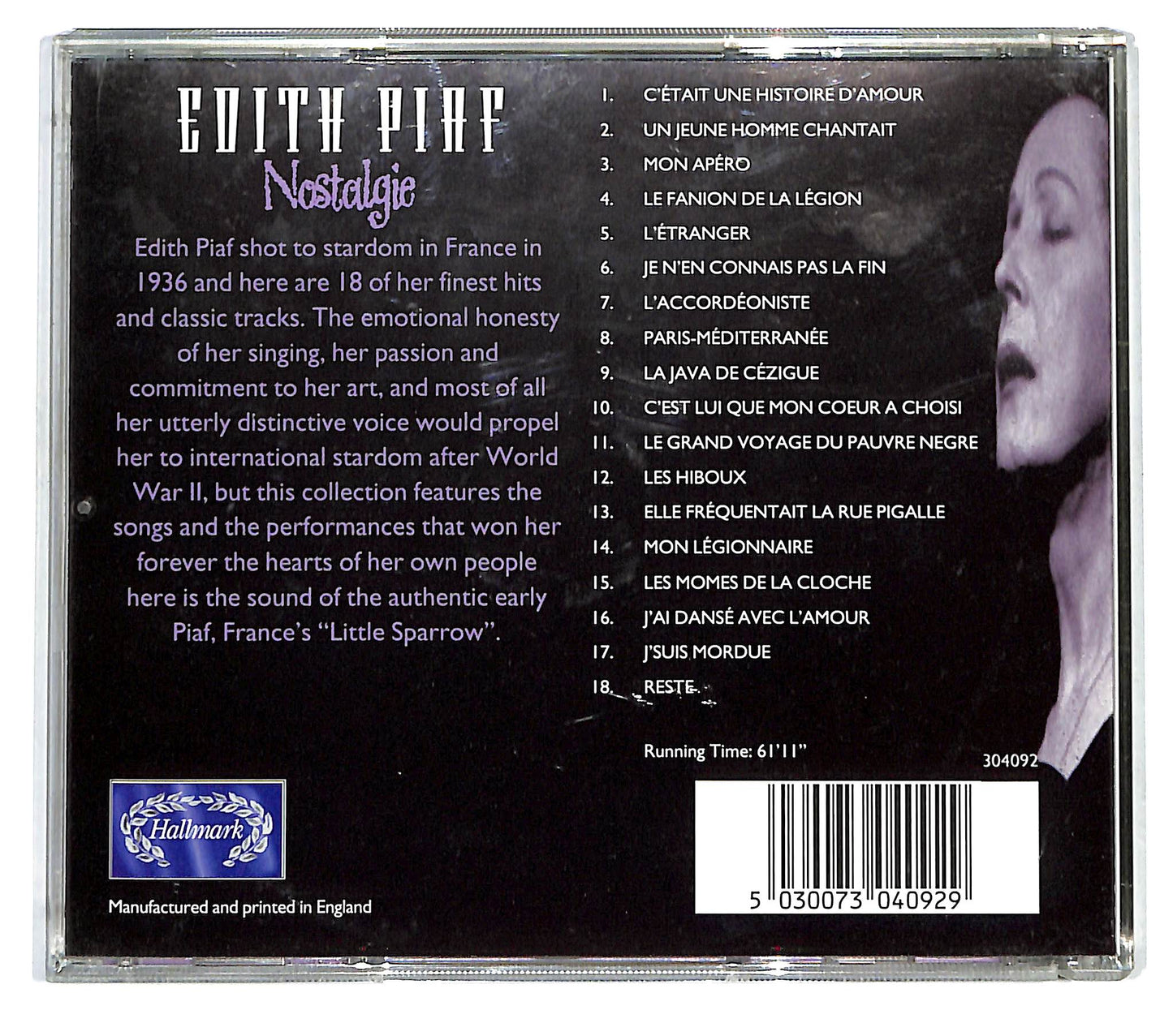 EBOND Edith Piaf - Nostalgie CD CD122838
