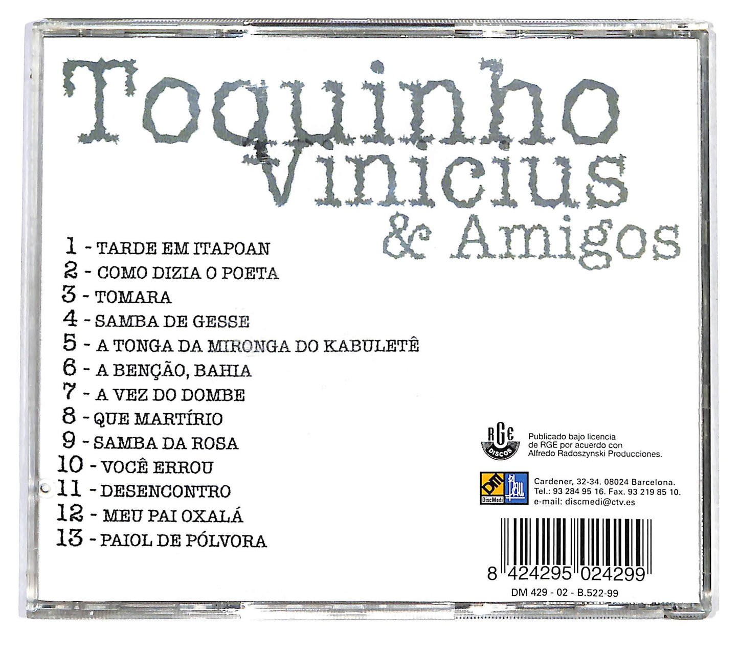 EBOND Toquinho, Vinicius & Amigos CD CD123015