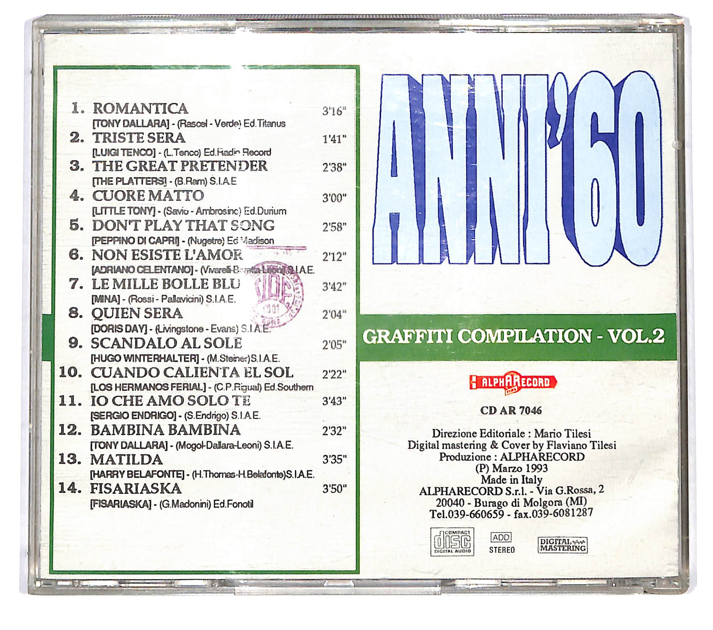 EBOND Various - Anni 60 Graffiti Compilation Vol 2 CD CD123041