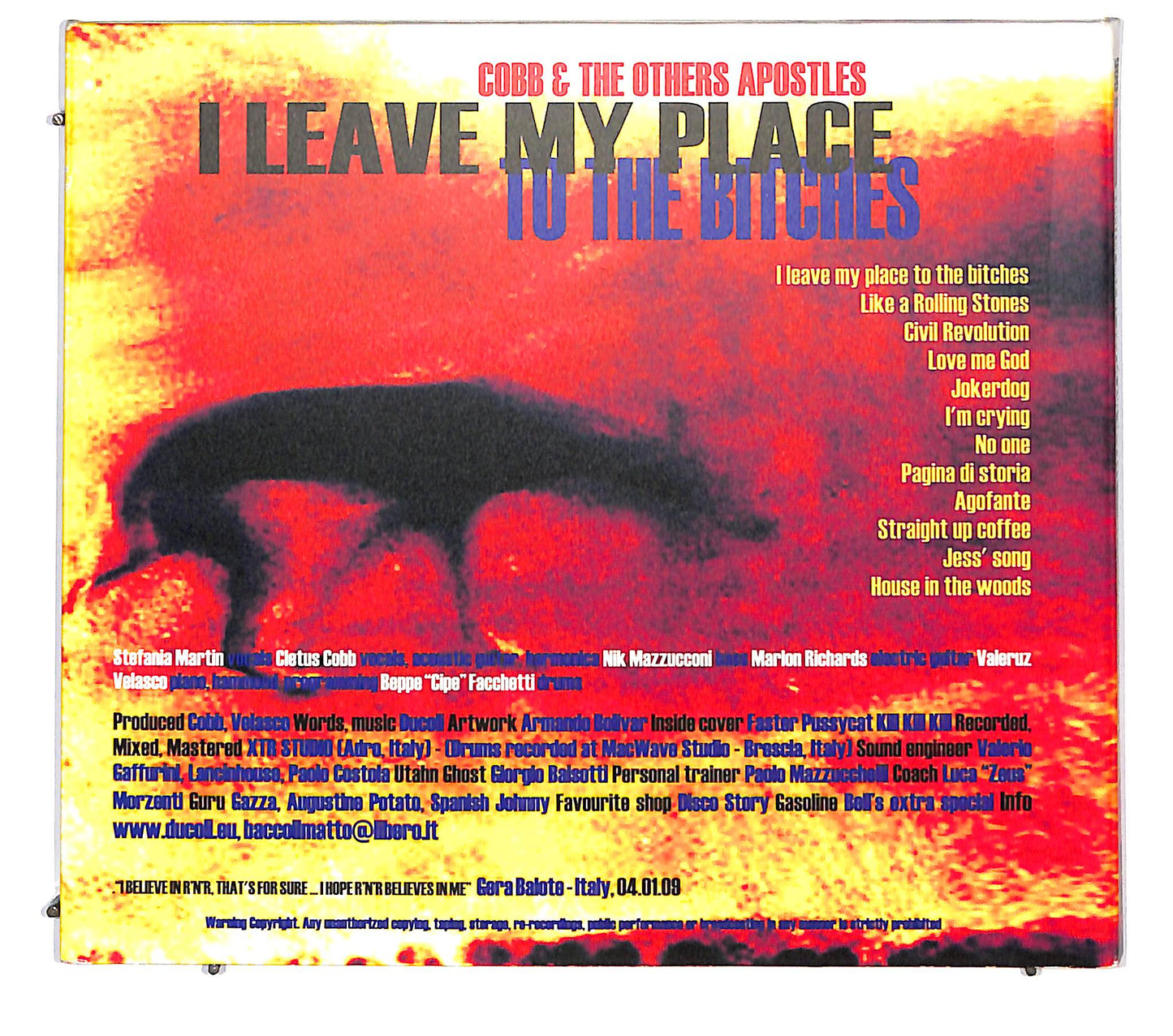 EBOND Cobb And The Other Apostles - I Leave My Place To The Bitches CD CD123063