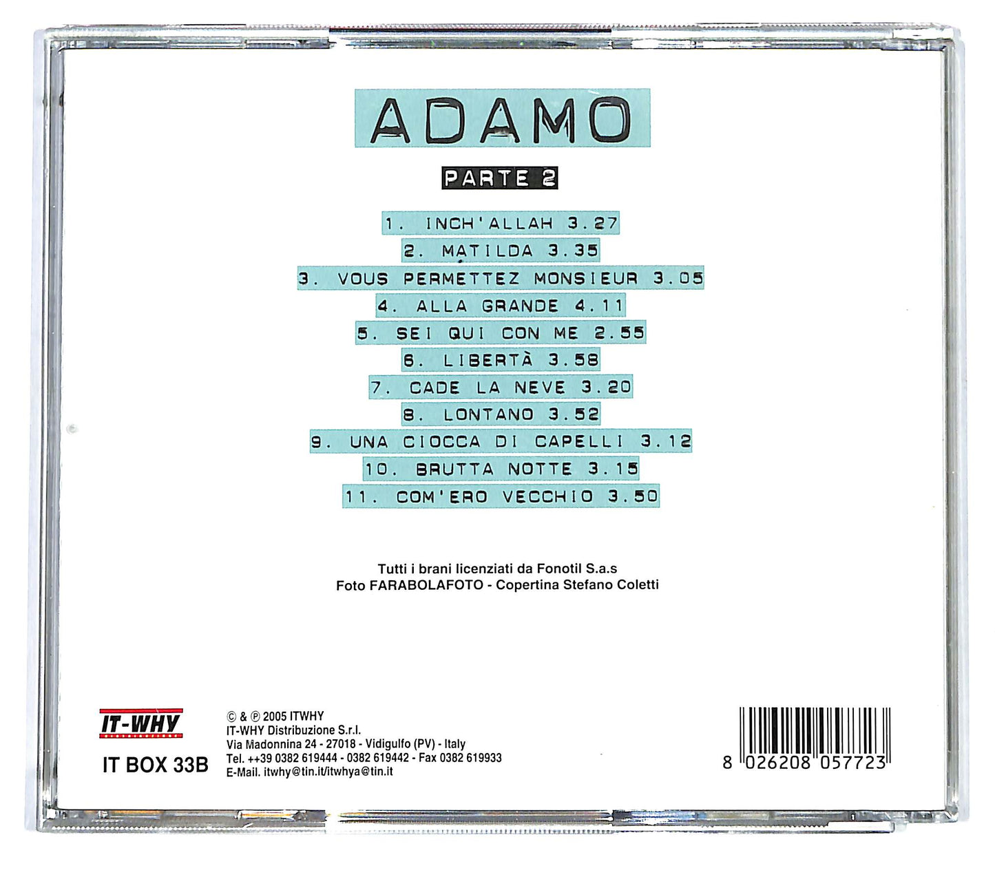EBOND Adamo - Parte 2 CD CD123116