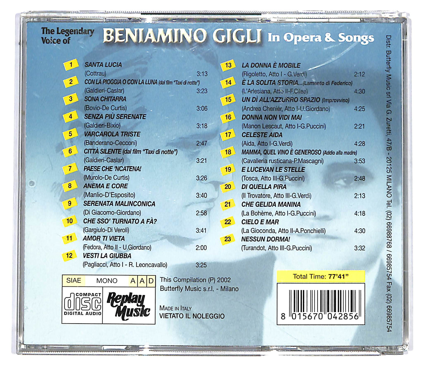 EBOND The Legendary Voice Of Beniamino Gigli In Opera & Songs CD CD123136