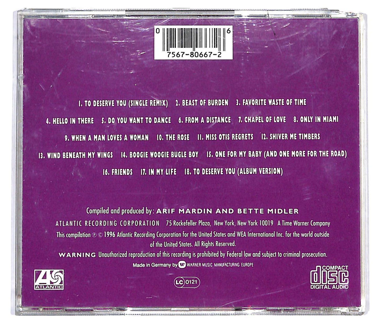 EBOND Bette Midler - Experience The Divine (Greatest Hits) CD CD123148