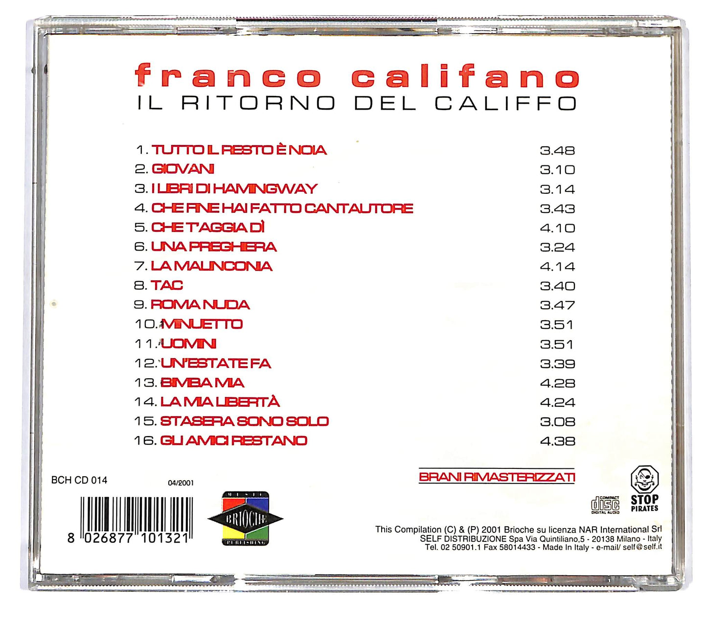 EBOND Franco Califano - Il ritorno del califfo CD CD123152