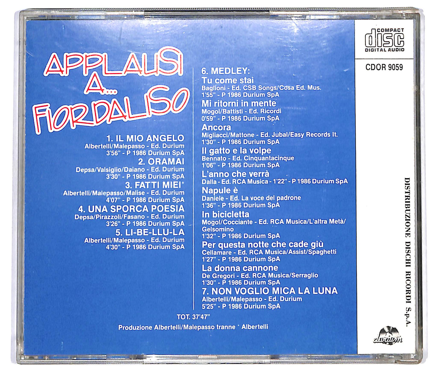 EBOND Fiordaliso - Applausi A... Fiordaliso CD CD123319