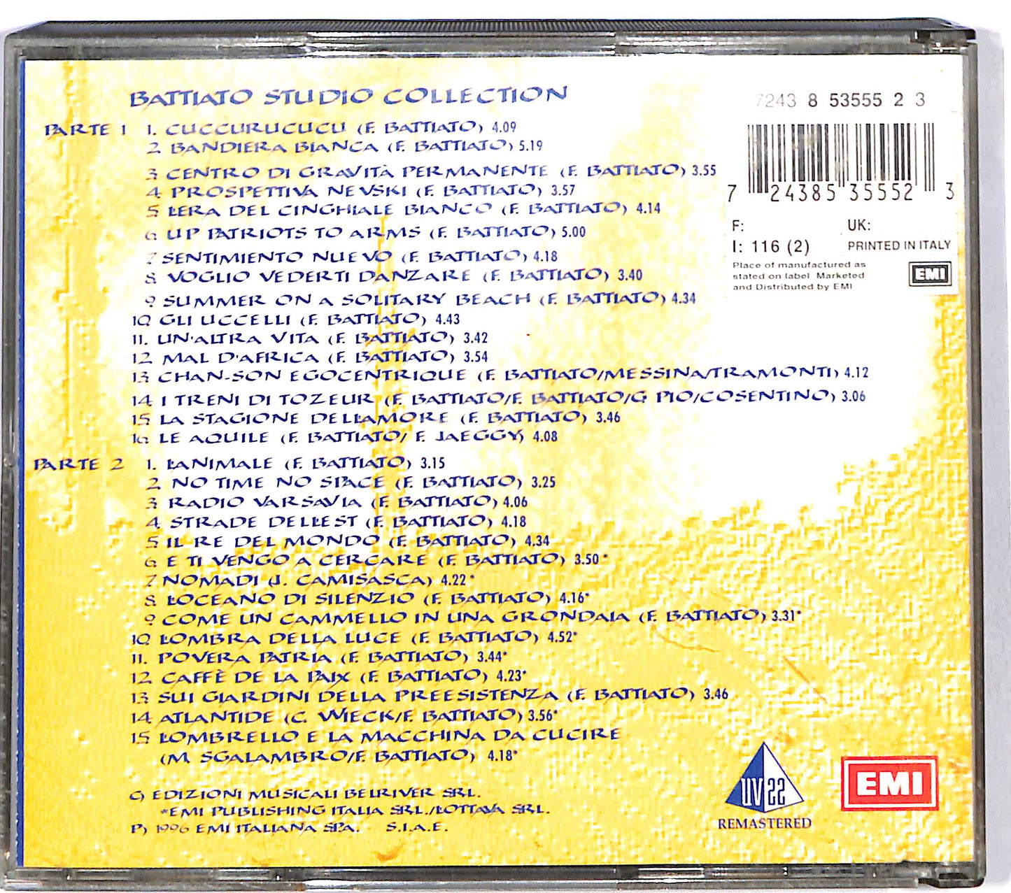 EBOND Franco Battiato - Battiato Studio Collection CD CD123328
