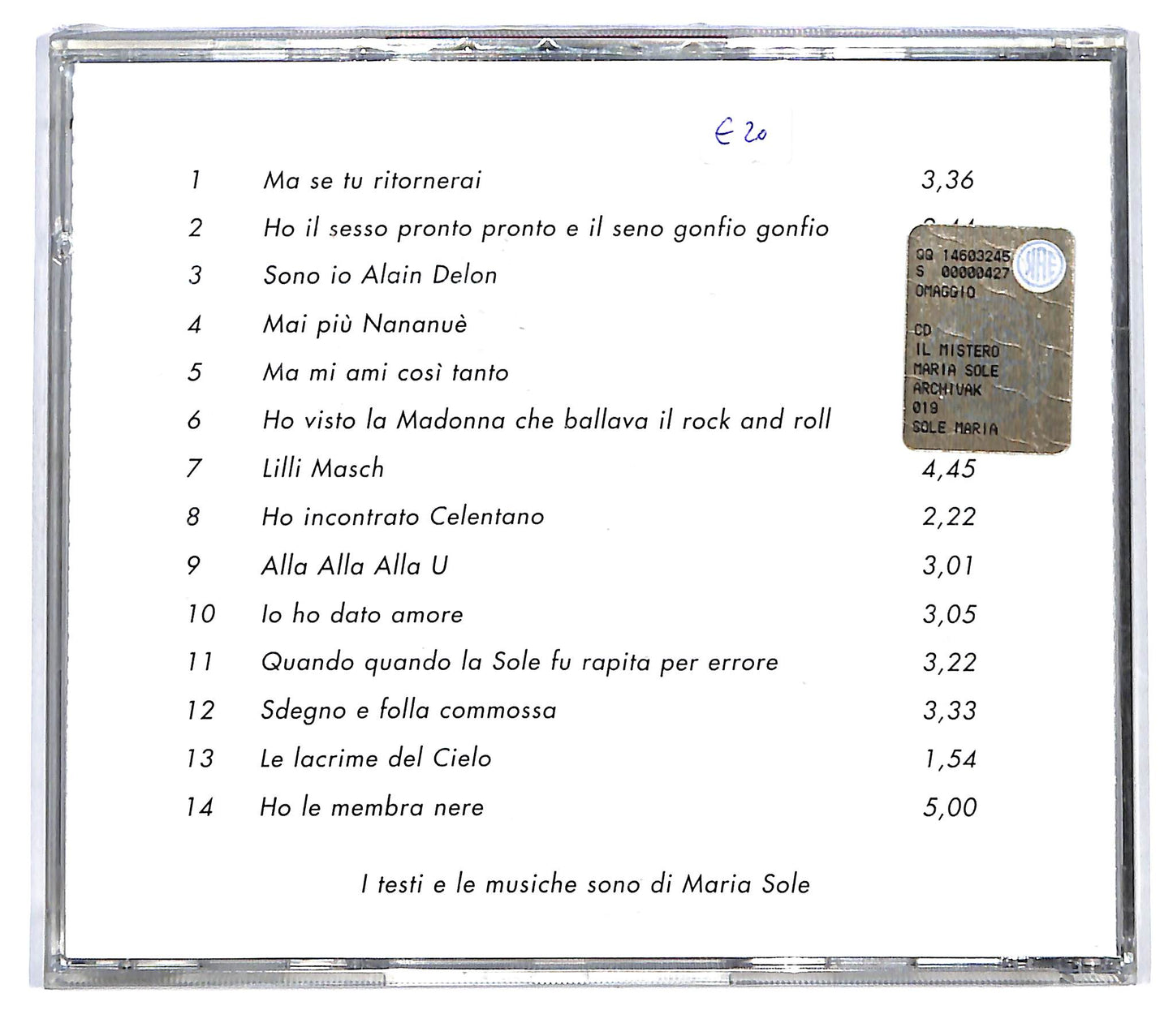 EBOND Maria Sole - Il Mistero Maria Sole CD CD123418