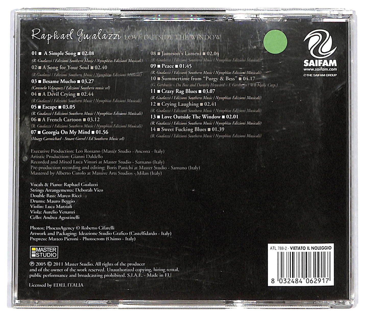 EBOND Raphael Gualazzi - Love Outside The Window CD CD123646