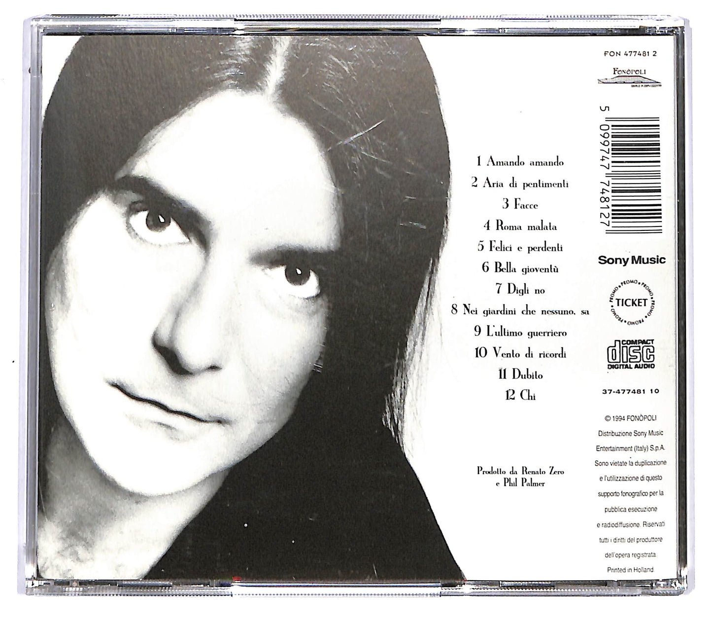 EBOND Renato Zero - L'Imperfetto CD CD123727