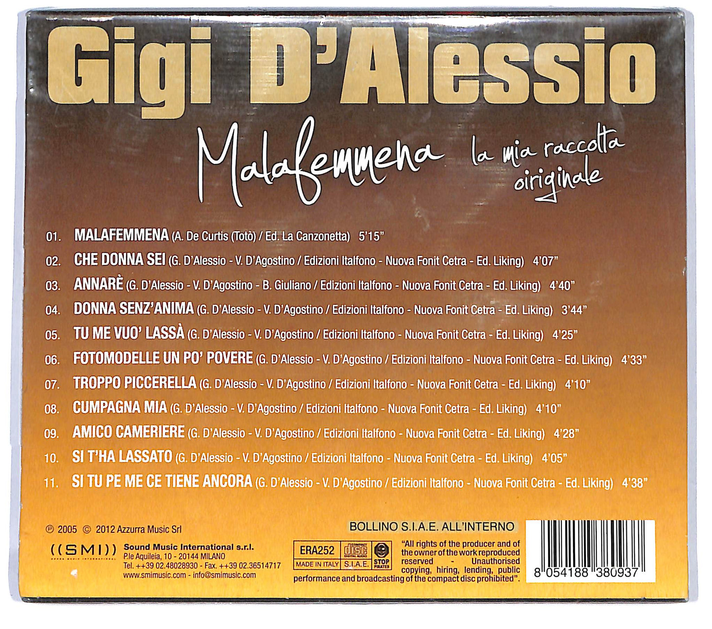EBOND Gigi D'Alessio - Malafemmena CD CD123839